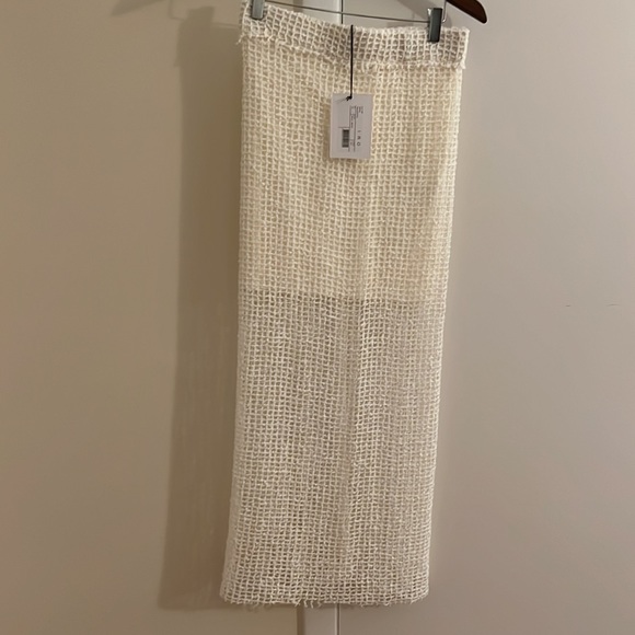 IRO JEANS WHITE DENISE KNIT MESH MIDI SKIRT.  Never worn - Picture 4 of 6